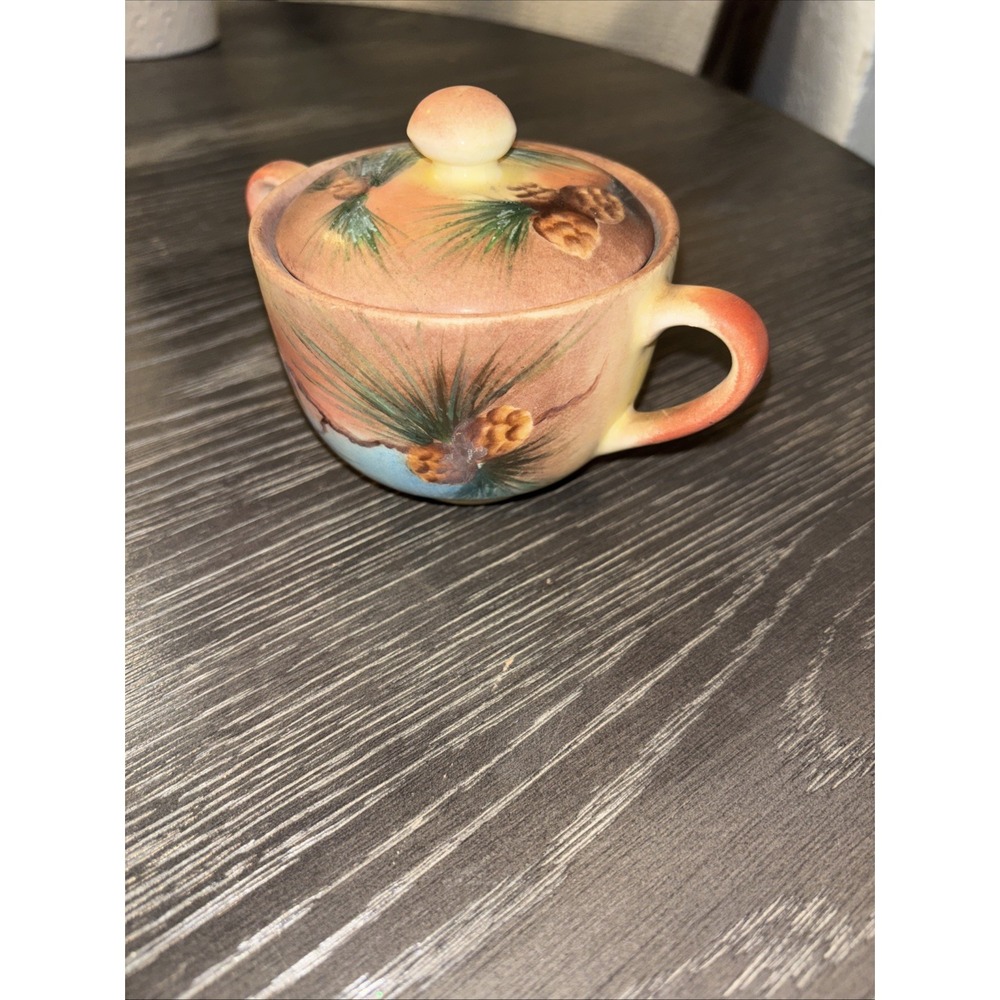 Hand Painted Sugar‎ Bowl Vintage Made USA